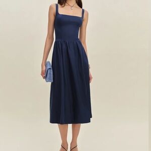 Reformation Janu Linen Dress in Danube